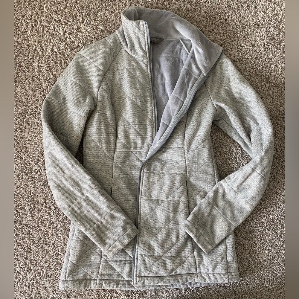 The north face quilted fleece jacket